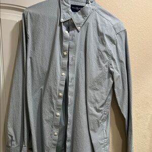 Abercrombie & Fitch Blue Patterned Button-Down Shirt